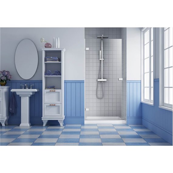 Zitta Goccio 32 left chrome clear shower door