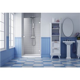 Zitta Goccio 32 right chrome clear straight shower door