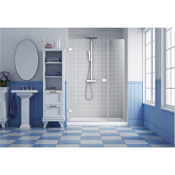 Zitta Goccio 42 LEFT chrome clear straight shower door