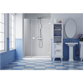 Zitta Goccio 42 RIGHT chrome clear straight shower door