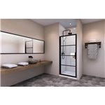 Zitta Materia 32" door alcove black clear and black frame