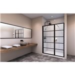 Zitta Materia 42 Door alcove black glass clear line black