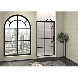 Zitta Mecanex 60'' straight shower door black clear LEFT