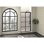 Zitta Mecanex 60'' straight shower door black clear LEFT