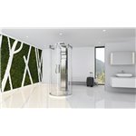 Zitta Piazza 42x42 chrome clear freestanding shower with column