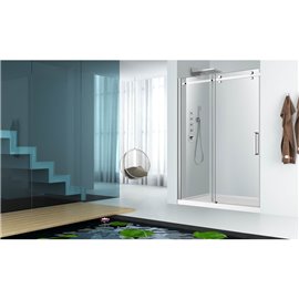 Zitta Piazza 48 chrome clear straight shower door