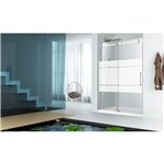 Zitta Piazza 48" chrome FROST Pattern RIGHT shower