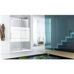 Zitta Piazza 60"chrome FROST patern LEFT shower