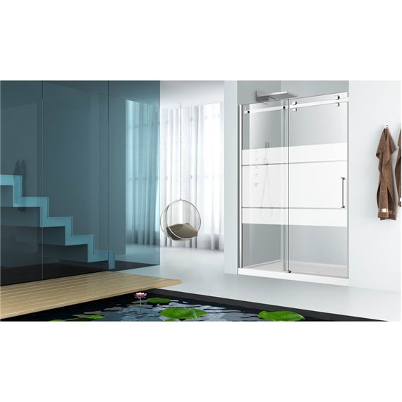 Zitta Piazza 60" chrome FROST patern RIGHT shower