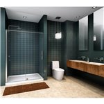 Zitta Quadro 48 chrome straight shower door