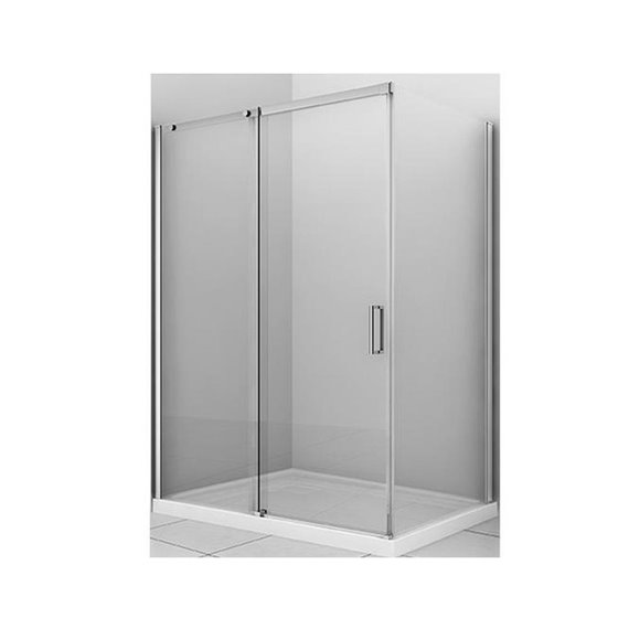 Zitta Vague 54 chrome clear angle shower door