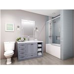 Zitta Vague 60" BATHTUB chrome clear door