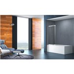 Zitta Verdi 40" bath screen chrome clear