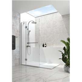 Zitta Vetra 40'' shower screen chrome clear