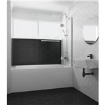 Zitta Vista 40 bath screen chrome clear