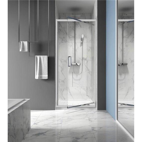 Zitta Xenia 32 chrome clear straight shower door