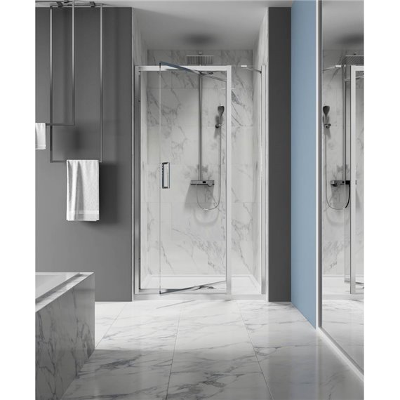 Zitta Xenia 42 chrome clear straight shower door