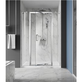 Zitta Xenia 48 chrome clear straight shower door 2 fix panel