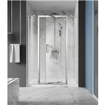 Zitta Xenia 48 chrome clear straight shower door 2 fix panel