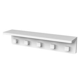 Slik Wall shelf with hook matte white 17 11/16'' x 3 15/16'' x 3 15/16''