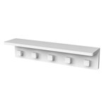 Slik Wall shelf with hook matte white 17 11/16'' x 3 15/16'' x 3 15/16''