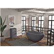 Slik Bath Cimento concrete matte grey 67 1/16 '' x 33 1/4 ''