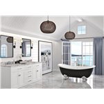 Slik Bathtub Harrogate cast iron white/ matte black with rivets finish 66 3/4'' x 30 1/8'' x 26 9/16''