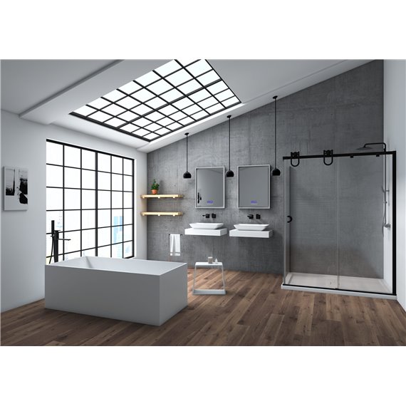 Slik Bath Kuadra slikcast matte white 63'' x 28 1/2''