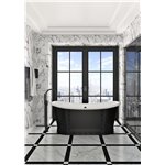 Slik Bathtub Times cast iron matte black with rivets finish 67 3/4 x 31 x 28 13/16