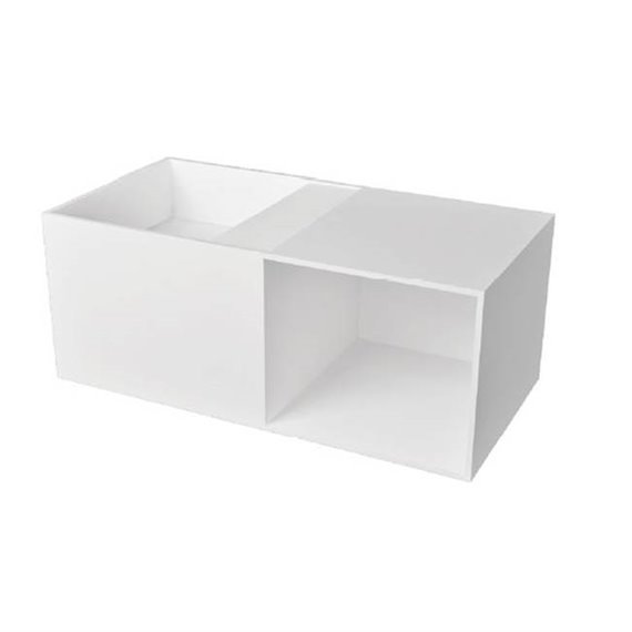 Slik wall sink with niche white matte 39 3/8'' x 19 11/16'' x 15 3/4''