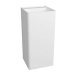 Slik Olta Freestanding square basin glossy white 33 7/16'' x 15 3/4 x 15 3/4''