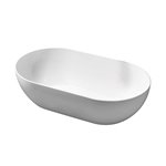 Slik Oval vessel glossy white 22 7/8'' x 12 9/16'' x 6 1/8''