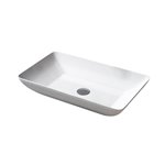 Slik Rectangle vessel glossy white 23 5/8'' x 13 3/4 x 3 15/16''