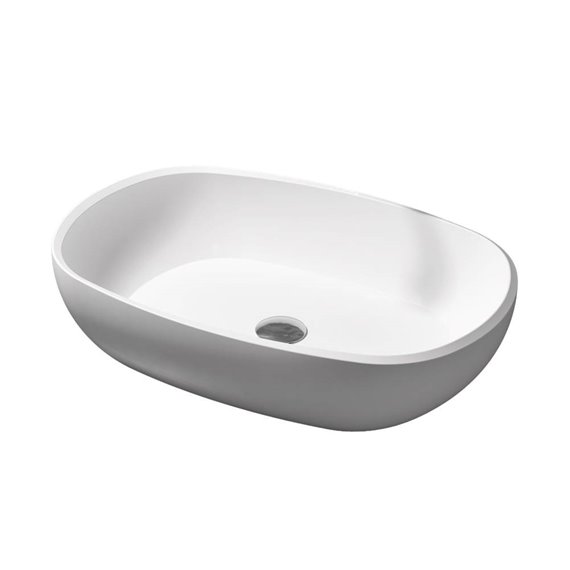 Slik Vessel Sense matte white 23 7/16'' x 15 3/8 x 5 11/16''