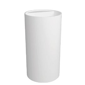 Slik Sorca pedestal sink round white glossy 33 1/2'' x 18 x 18''
