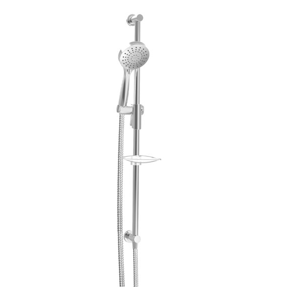 Baril DGL-2175-52 Zip 3-spray sliding shower bar with built-in elbow connector