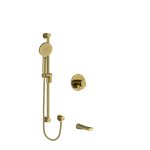 Riobel Ode KIT1244OD ½" 2-way Type T/P (thermostatic/pressure balance) coaxial system with spout and hand shower rail