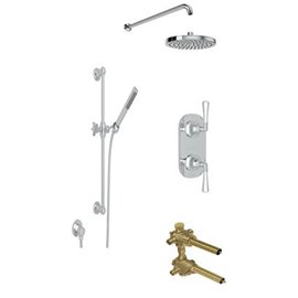 ROHL San Giovanni 2-Way Thermostatic Shower Kit with Slidebar Showerhead