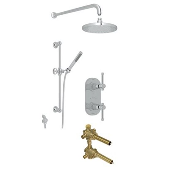 ROHL Campo 2-Way Thermostatic Shower Kit with Slidebar and Showerhead