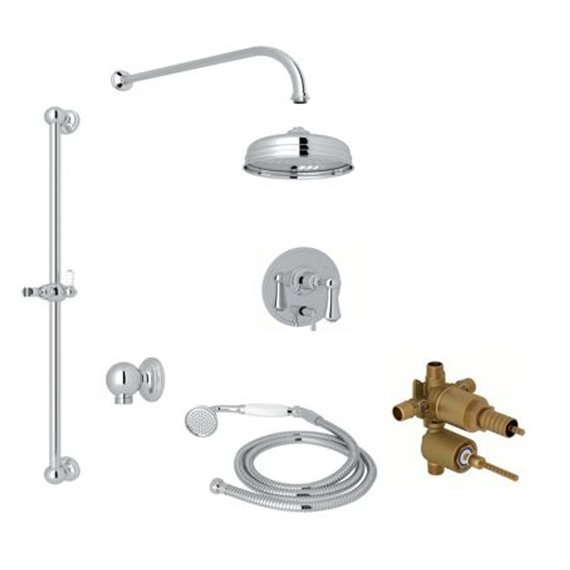 Perrin & Rowe Georgian Era 2-Way Pressure Balance with Slidebar and Showerhead