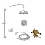 Perrin & Rowe Georgian Era 2-Way Pressure Balance with Slidebar and Showerhead