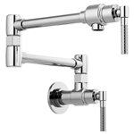 BRIZO LITZE 62843LF WALL MOUNT POT FILLER WITH KNURLED HANDLE