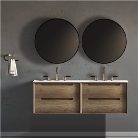 Virta Ashley 61 Inch Wall Hung Double Sink Vanity