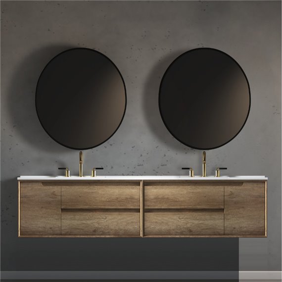 Virta Ashley Wall Hung 85" Double Sink Vanity