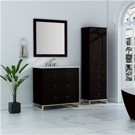 Virta Hampton 36 Inch Floor Mount Single Sink Vanity with Metal Legs