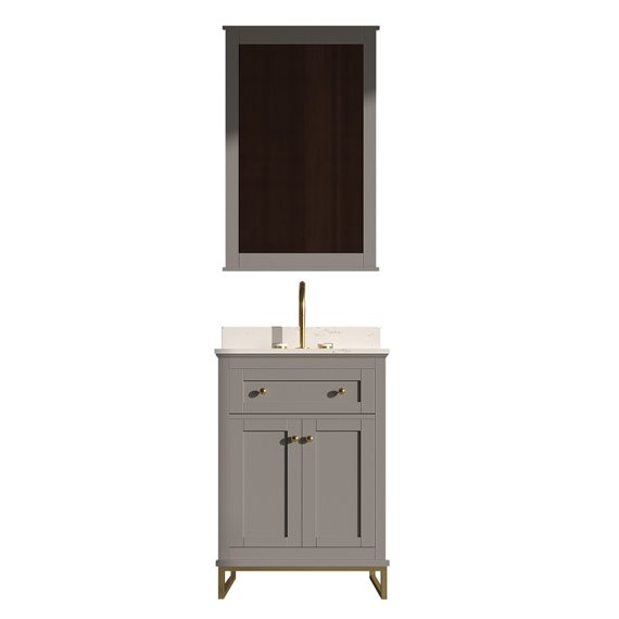 Virta Yasmine Floor Mount 24" Single Sink Vanity with Metal Legs