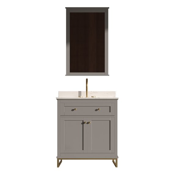 Virta Yasmine Floor Mount 30" Single Sink Vanity with Metal Legs