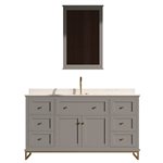 Virta Yasmine Floor Mount 60" Single Sink Vanity with Metal Legs