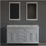 Virta Yasmine Floor Mount 60" Double Sink Vanity with Metal Legs