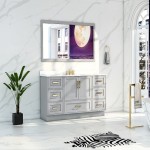 Virta FLO-V-48 FLOW 48 Custom Solid Wood Floor Mount Vanity - 2B1D